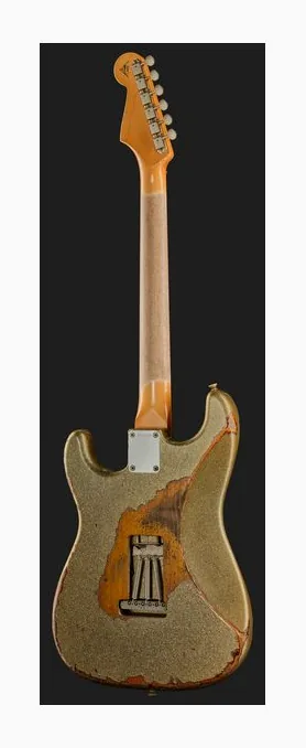 Fender 60 Strat 3TSB Relic, pala con clavijeros y logotipo