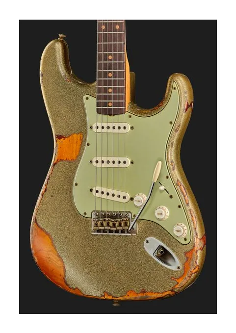 Fender 60 Strat 3TSB Relic, puente y clavijeros de afinación