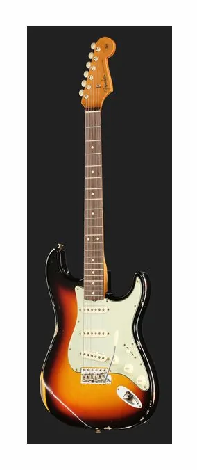 Fender 60s DM II CR Strat Relic TG, curvas del cuerpo vistas desde arriba