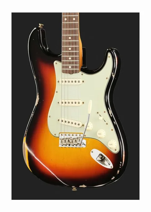 Fender 60s DM II CR Strat Relic TG, puente y clavijeros de afinación