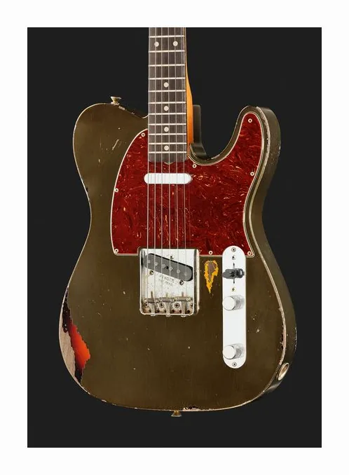Fender 60s Tele Relic CF over 3TSB, vista trasera del cuerpo