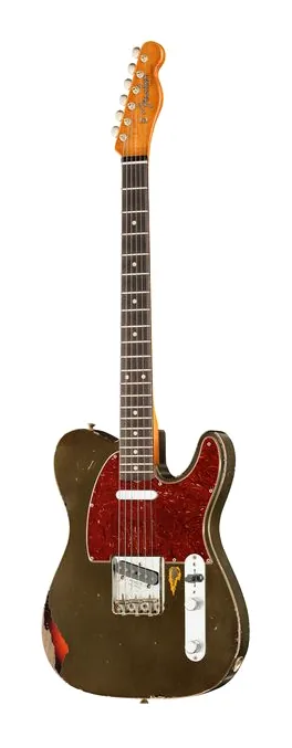 Fender 60s Tele Relic CF over 3TSB fotografiado de frente