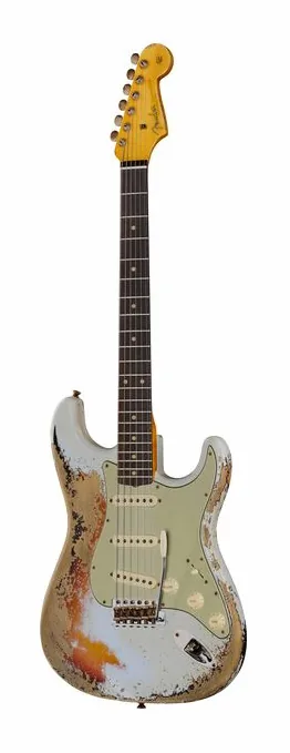 Fender '61 Bone Tone Strat ASB en primer plano frontal
