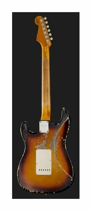 Fender 61 Strat Roasted ABCS SH Relic, cejuela y primeras posiciones del diapasón