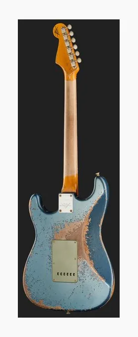 Fender 62/63 Strat SHR Lake Placid, cejuela y primeras posiciones del diapasón