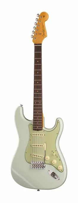 Fender 62 Poblano Strat Jmr ASB en primer plano frontal