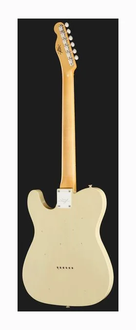 Fender 63 Telecaster V White JM LTD, mástil y diapasón vistos de lado