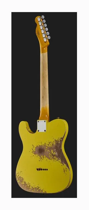 Fender 64 Tele HS GFY Heavy Relic, mástil y diapasón vistos de lado