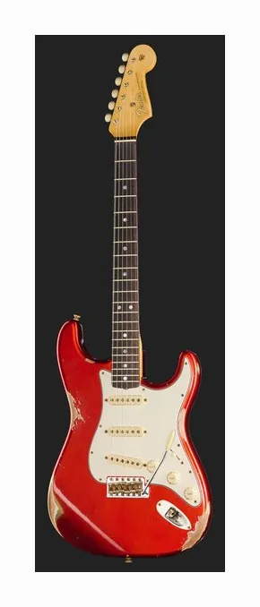 Fender 65 Strat CAR JM Relic, curvas del cuerpo vistas desde arriba