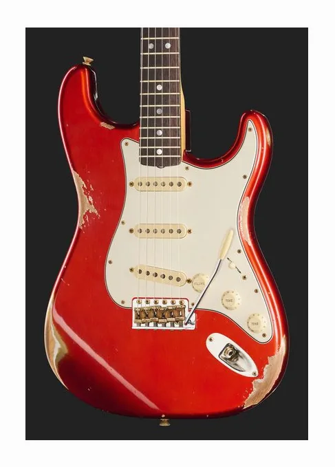 Fender 65 Strat CAR JM Relic, mástil y diapasón vistos de lado