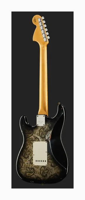 Fender 68 Strat Relic Black Paisley, vista trasera del cuerpo