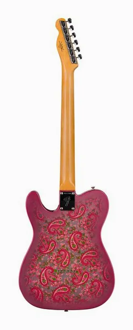 Fender 68 Tele Thinline ABLK Relic, pala con clavijeros y logotipo