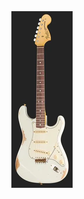 Fender 69 Strat OLW Journeyman Relic, pala con clavijeros y logotipo