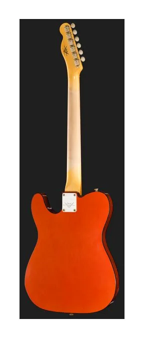 Fender Cunife Tele Custom Candy T JM, pala con clavijeros y logotipo