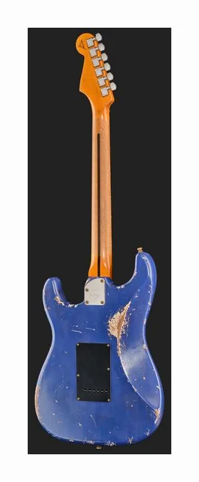 Fender Custom Violet Strat Relic MBAM, curvas del cuerpo vistas desde arriba