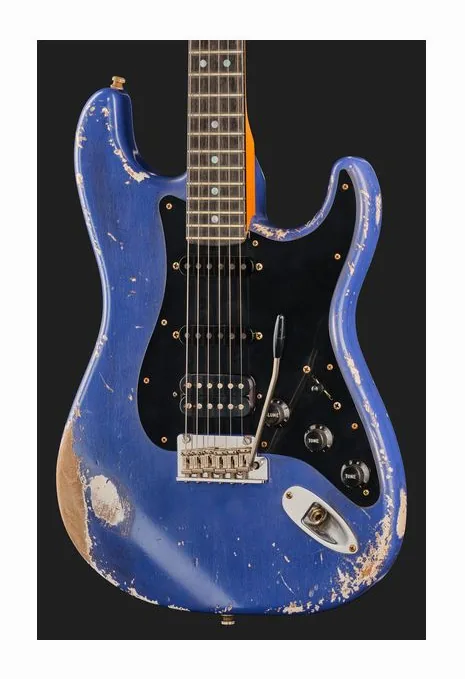 Fender Custom Violet Strat Relic MBAM, pastillas y mandos de control