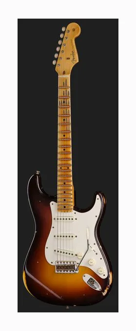 Fender Fat 50s Strat WF2CS Relic LTD, curvas del cuerpo vistas desde arriba