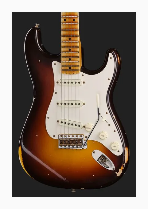 Fender Fat 50s Strat WF2CS Relic LTD, cuerpo y acabado en primer plano