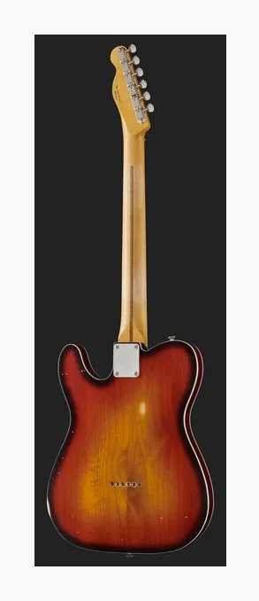 Fender Jason Isbell Tele Custom 3CCB, pala con clavijeros y logotipo