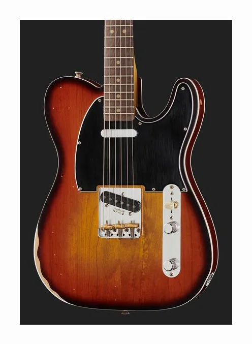 Fender Jason Isbell Tele Custom 3CCB, pala con clavijeros y logotipo