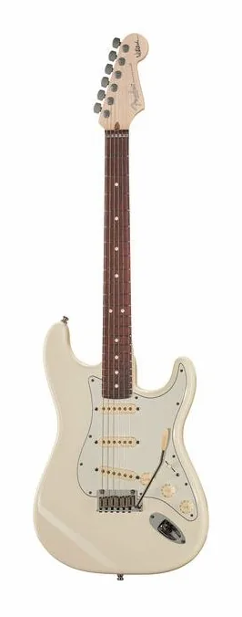 Fender Jeff Beck Custom Shop SFG encuadrado de frente sobre fondo neutro