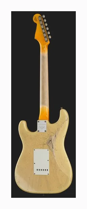 Fender LTD 62 Strat NB HR, curvas del cuerpo vistas desde arriba