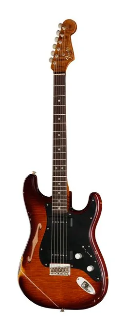 Fender LTD Artisan Tele Burl Dual P90 en primer plano frontal