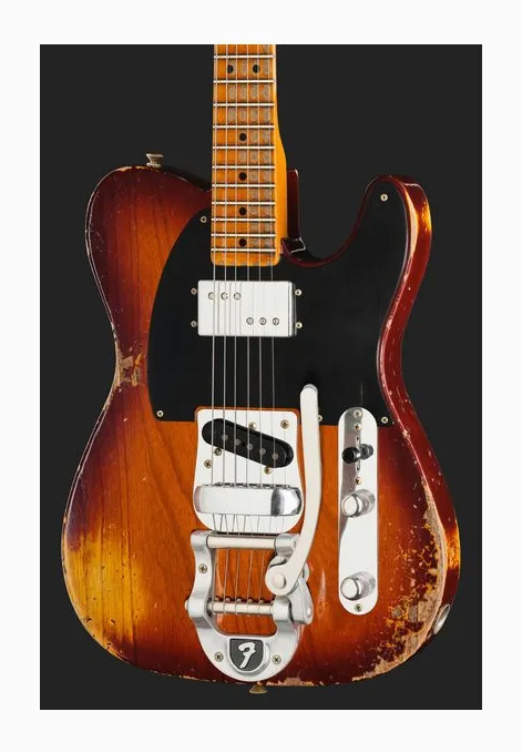 Fender LTD Blackguard Cunife Tele NBL, mástil y diapasón vistos de lado