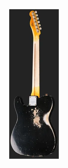 Fender LTD CuNife Tele HR Aged Black, selector de pastillas y jack de salida