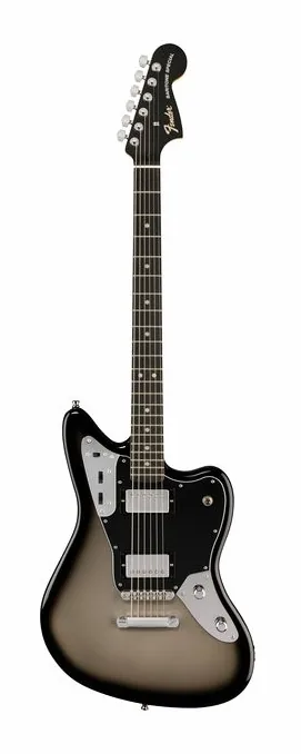 Fender LTD Player Fusion Jag Bari SLV en primer plano frontal