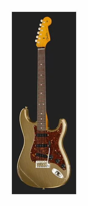 Fender LTD Roasted Strat Relic SG, puente y clavijeros de afinación