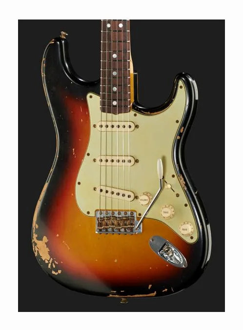 Fender Michael Landau 68 RelicStratSB, curvas del cuerpo vistas desde arriba