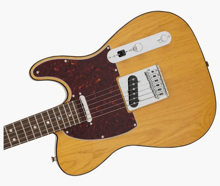 Fender MIJ Active Modern Tele RW VNT, puente y clavijeros de afinación