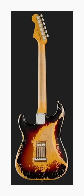 Fender Mike McCready Strat 3TSB, curvas del cuerpo vistas desde arriba