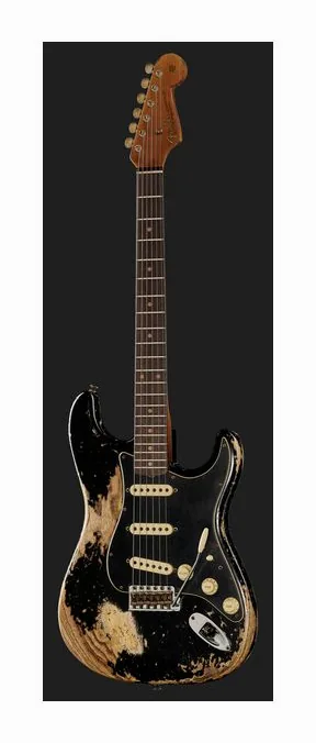 Fender Poblano Strat SHR AB, curvas del cuerpo vistas desde arriba