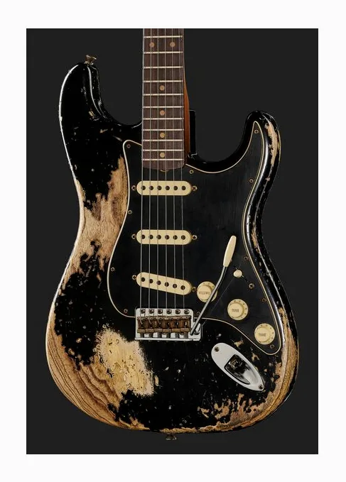Fender Poblano Strat SHR AB, mástil y diapasón vistos de lado