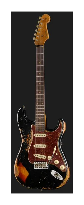 Fender Roasted '61 Strat ABLK/3TSB, perfil lateral del cuerpo