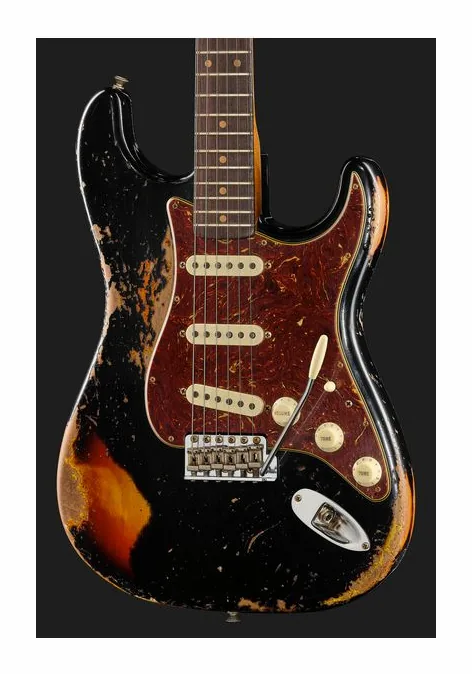 Fender Roasted '61 Strat ABLK/3TSB, vista trasera del cuerpo