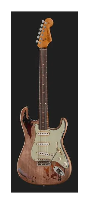 Fender Rory Gallagher Relic Strat, mástil y diapasón vistos de lado