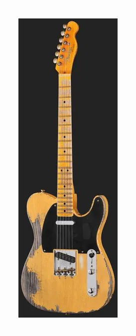 Fender Special 52 Tele SH Relic ANB, mástil y diapasón vistos de lado
