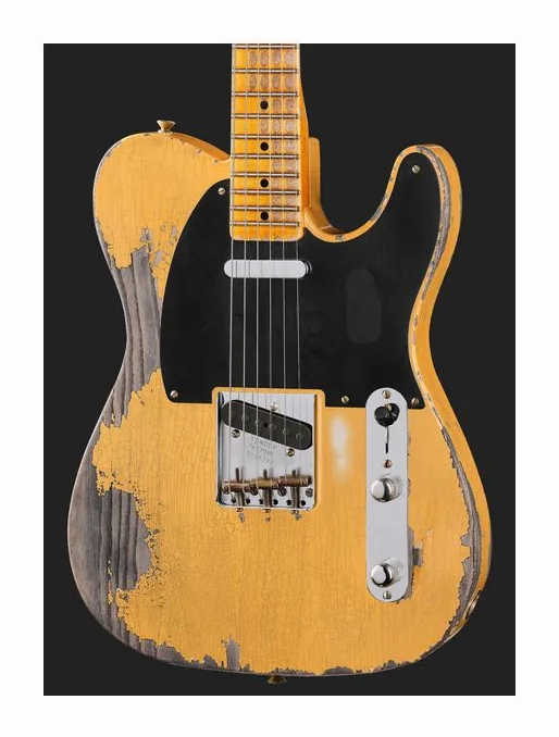 Fender Special 52 Tele SH Relic ANB, curvas del cuerpo vistas desde arriba