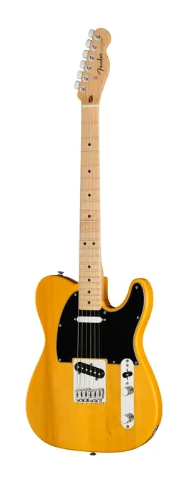 Fender Standard Tele MN WPG AMM en primer plano frontal