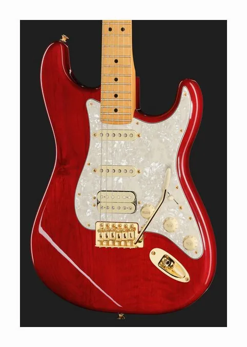 Fender Tash Sultana Stratocaster TC, curvas del cuerpo vistas desde arriba