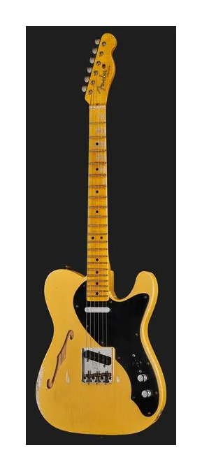 Fender Tele Blackguard Thinline Relic, cuerpo y acabado en primer plano