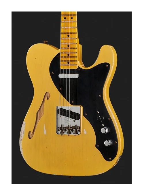 Fender Tele Blackguard Thinline Relic, vista trasera del cuerpo