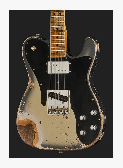 Fender Tele Custom HS ACFM Relic, mástil y diapasón vistos de lado