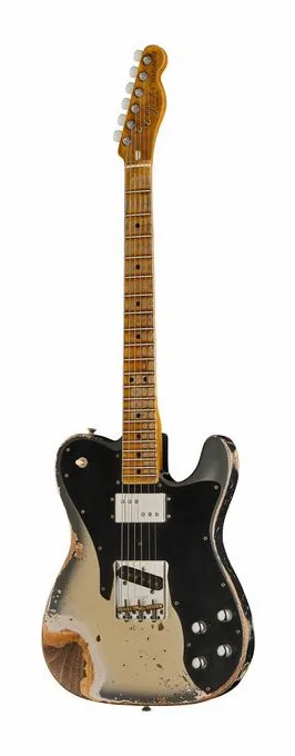 Fender Tele Custom SHR AISACMB en primer plano frontal