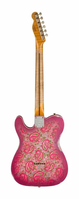 Fender Tele Dual P90 Black Paisley, cejuela y primeras posiciones del diapasón