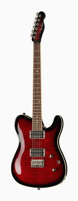 Fender Telecaster Custom FMT HH BCBIL encuadrado de frente sobre fondo neutro
