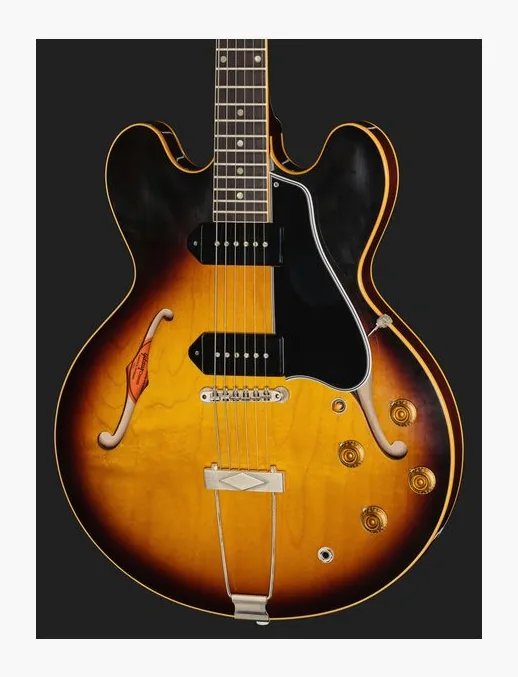 Gibson 1959 ES-355 Reissue EB ULA, cuerpo y acabado en primer plano